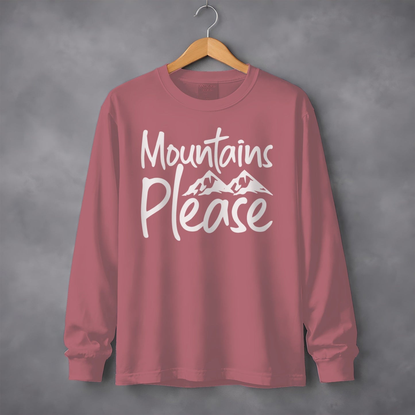 Mountains Please Adventure Awaits Long Sleeve T-Shirt
