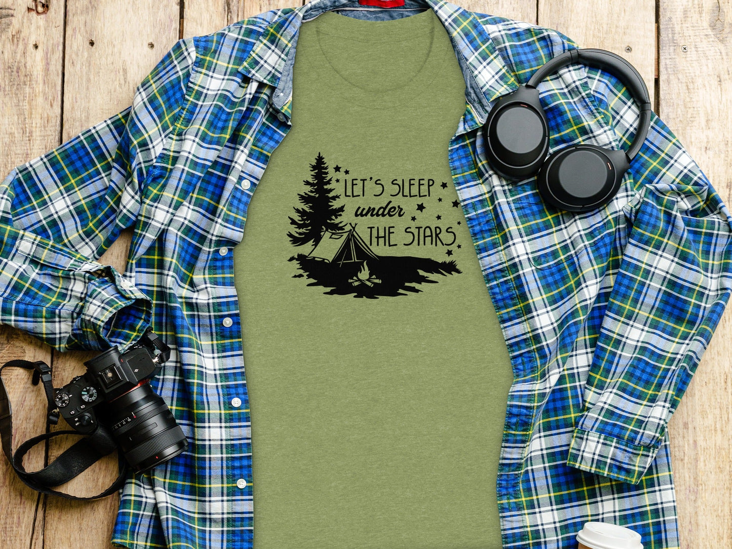 Let's Sleep Under The Stars Adventure Camping T-Shirt