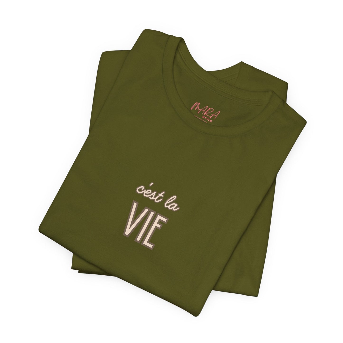C'est la Vie Tee — Minimal French Phrase Graphic T-Shirt