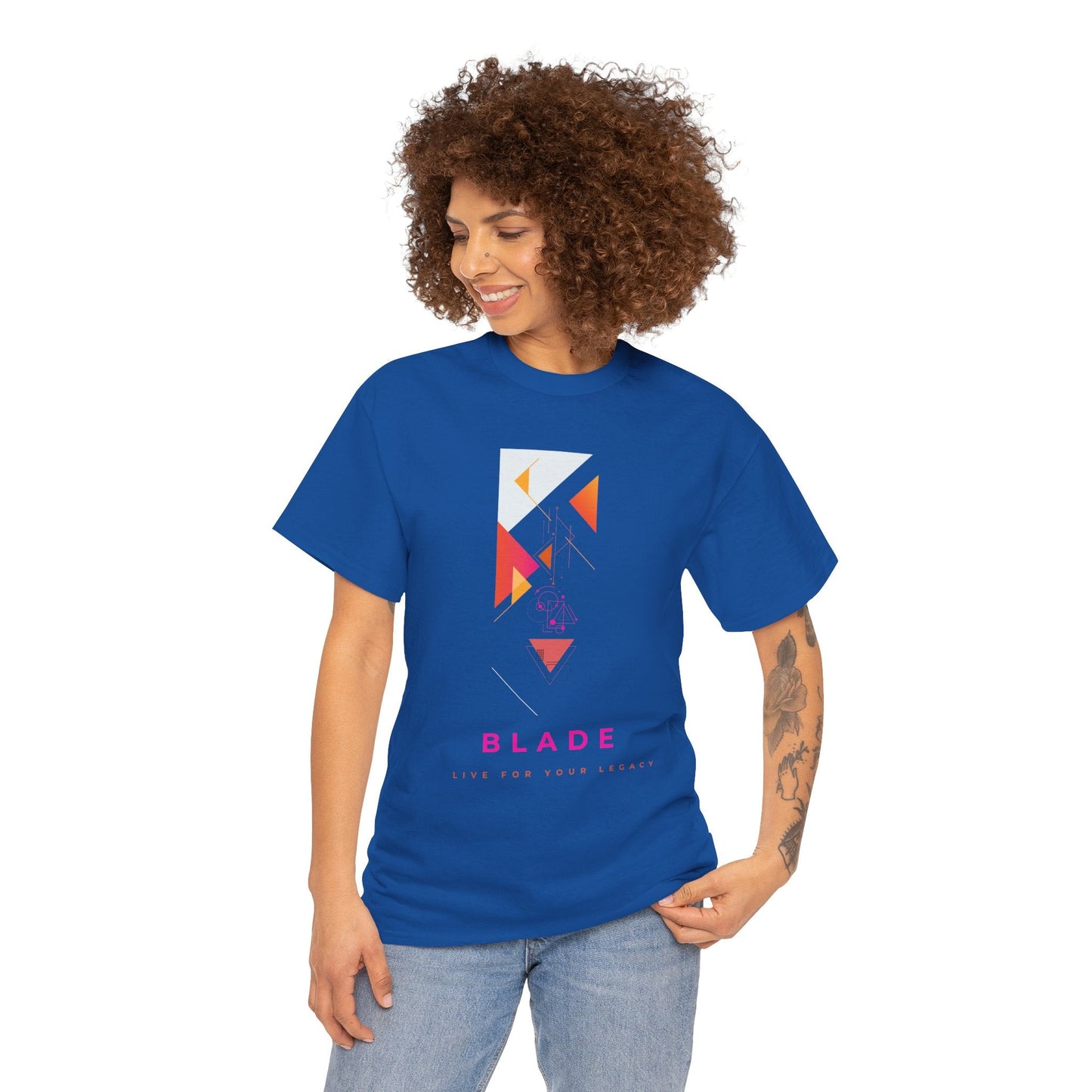 Geometric Odyssey  Pink/Orange T-Shirt