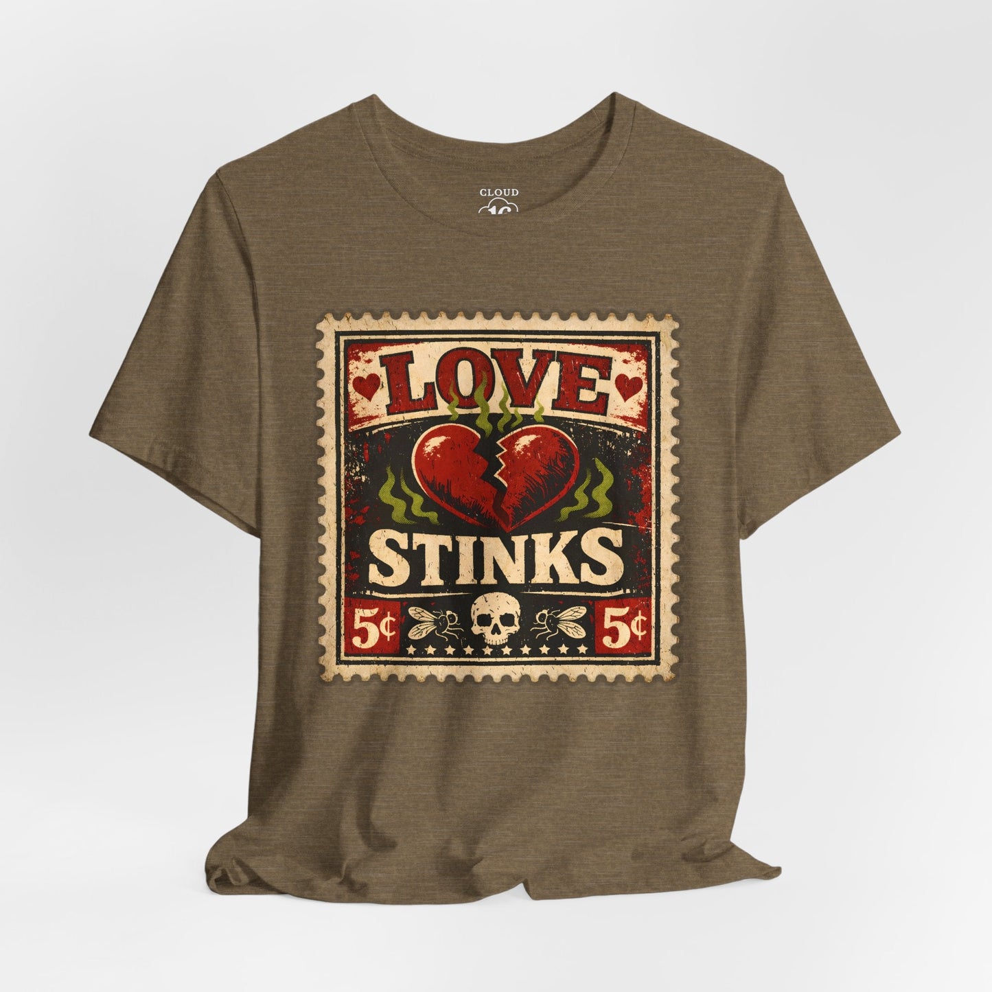 Love Stinks Postage Stamp Tee T-Shirt