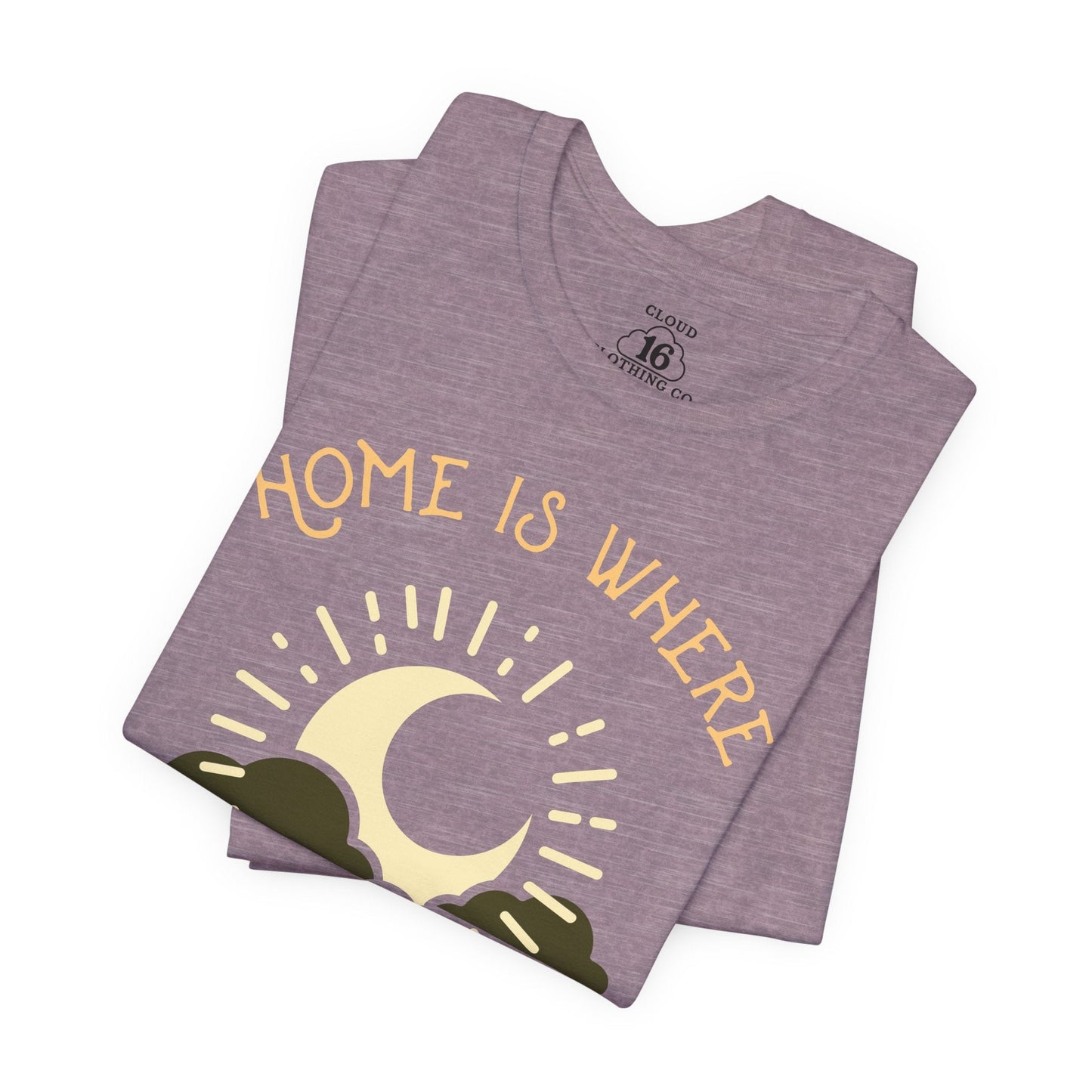 Home is Where the Moon Is - Unisex Astronomy T-Shirt - Moon Phase Tee