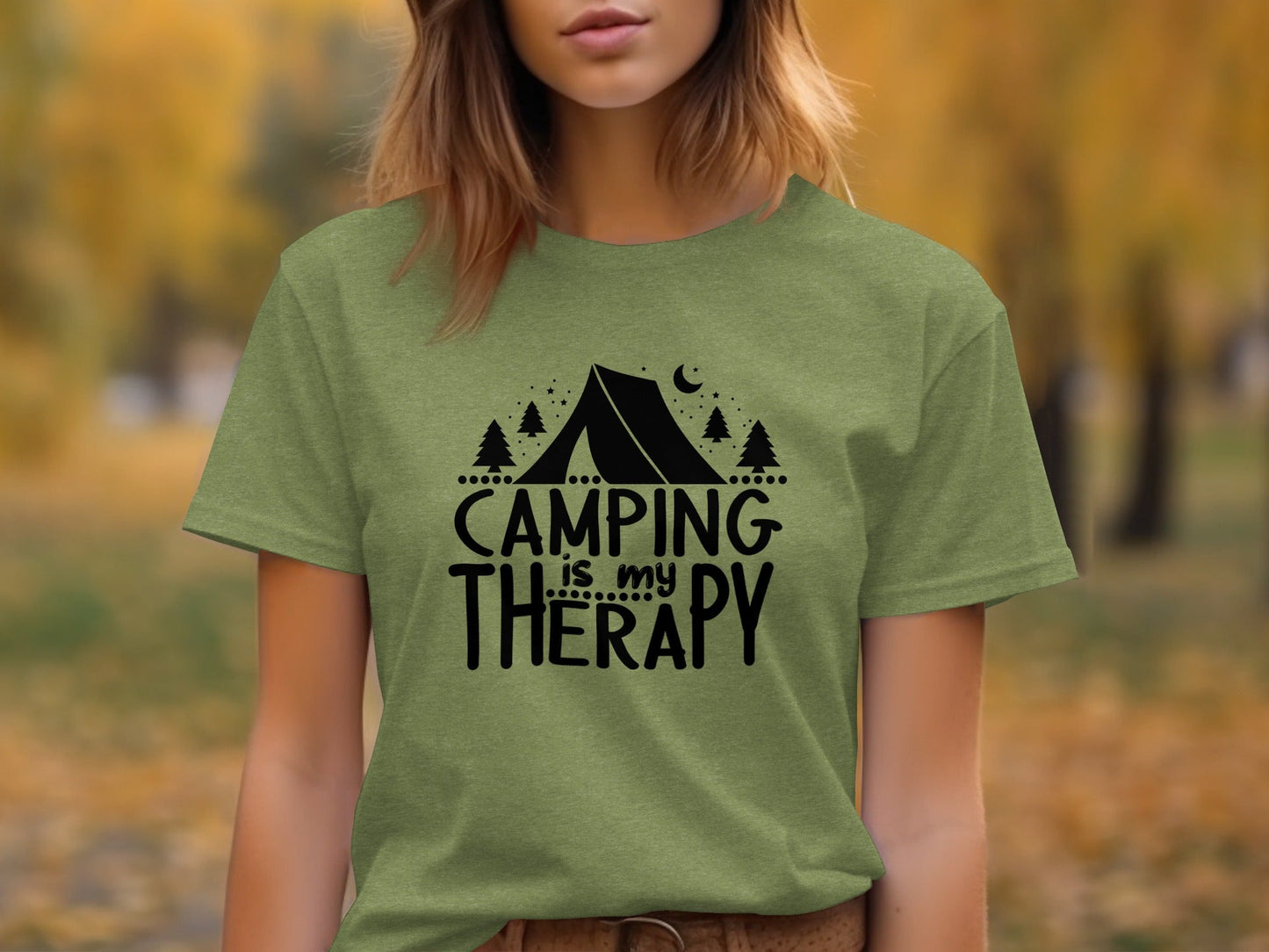 Camping Is My Therapy Outdoor Nature Adventure T-Shirt