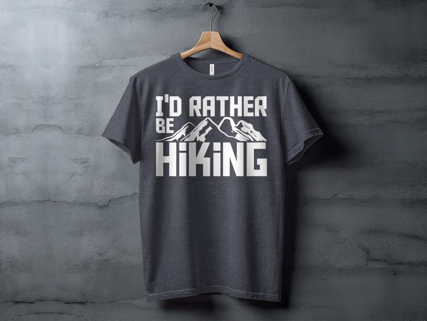 I Would Rather Be Hiking Mountains Graphic Design T-Shirt