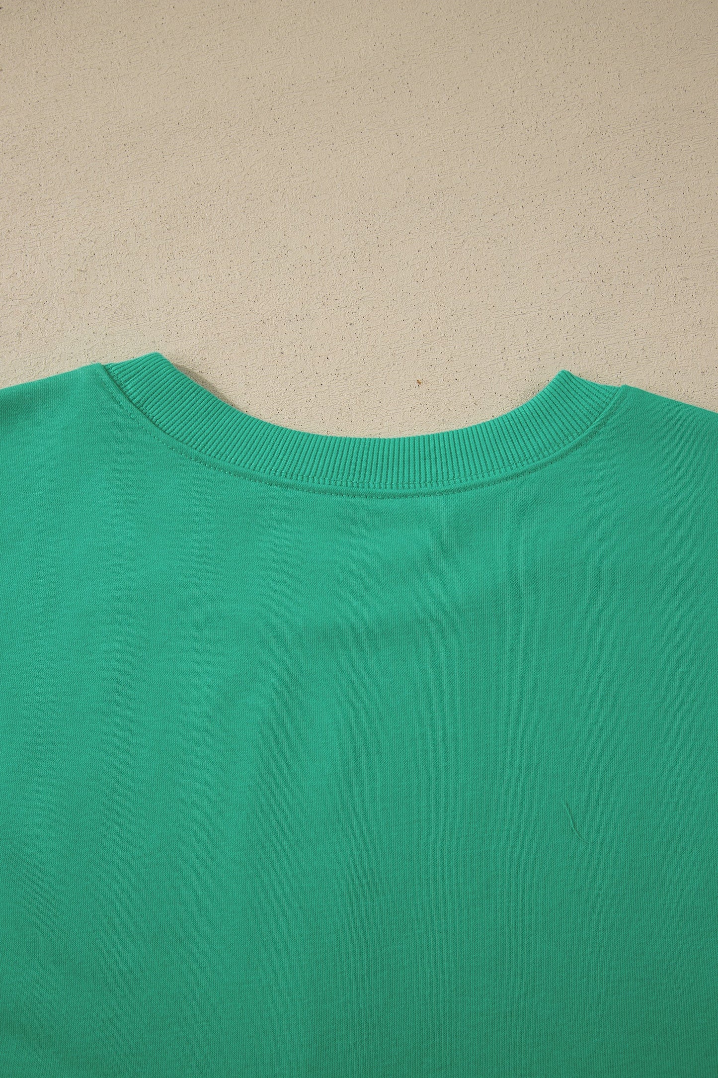 Sea Green Solid Color Loose Tee Drawstring Shorts 2pcs Outfit