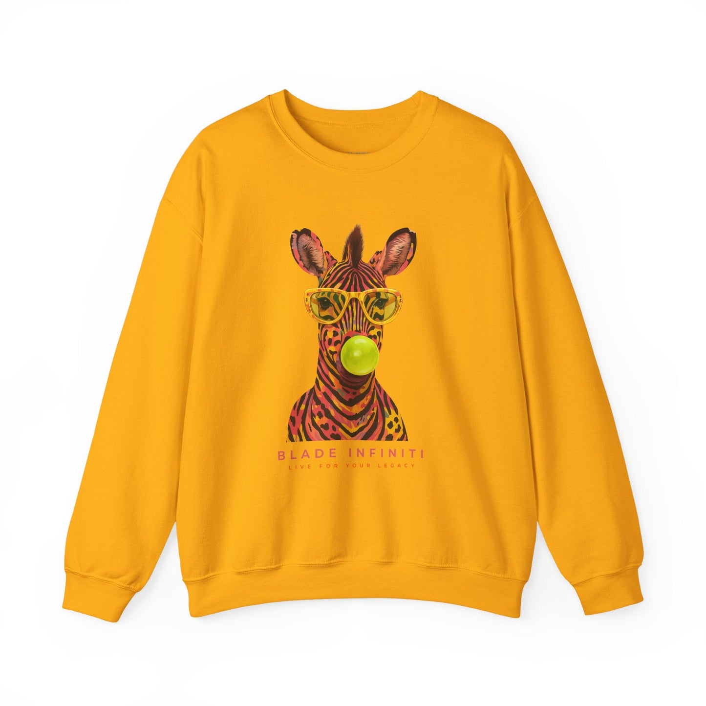 Zebra Pop Unisex Crewneck Sweater