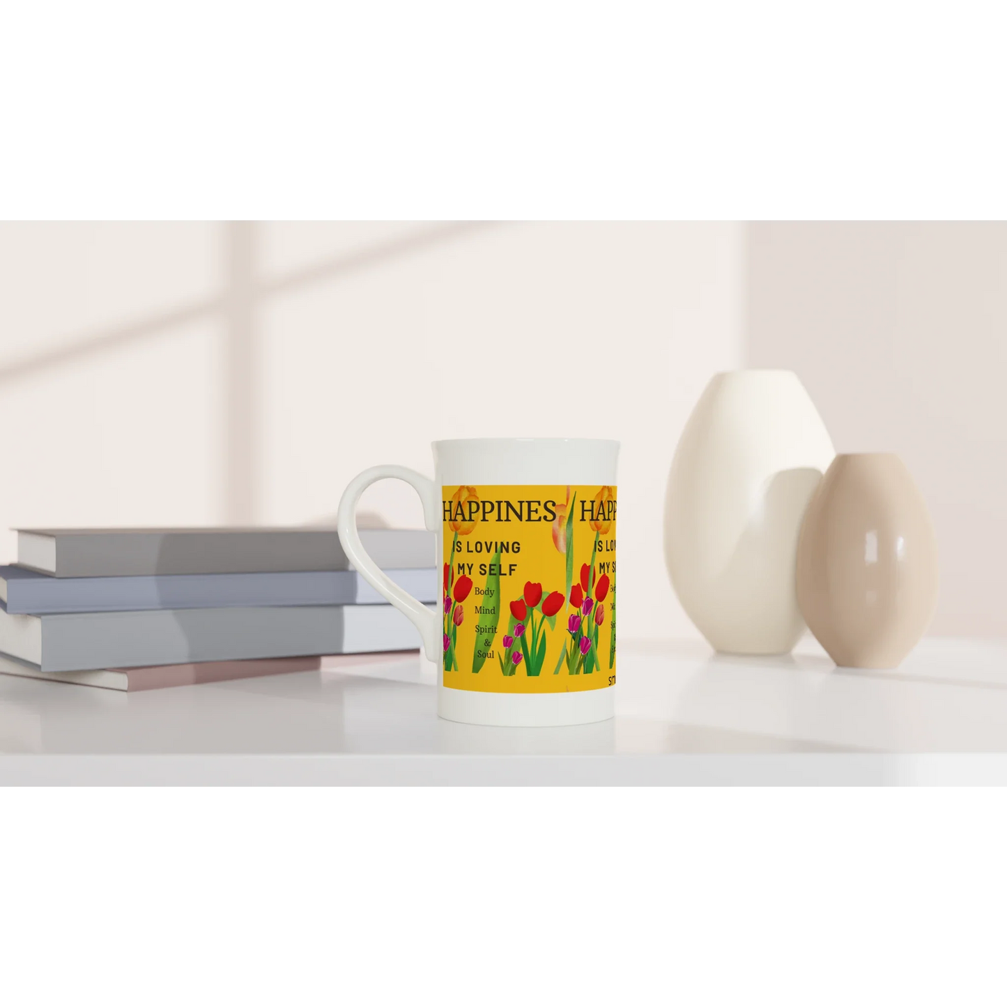 White 10oz Porcelain Slim Mug
