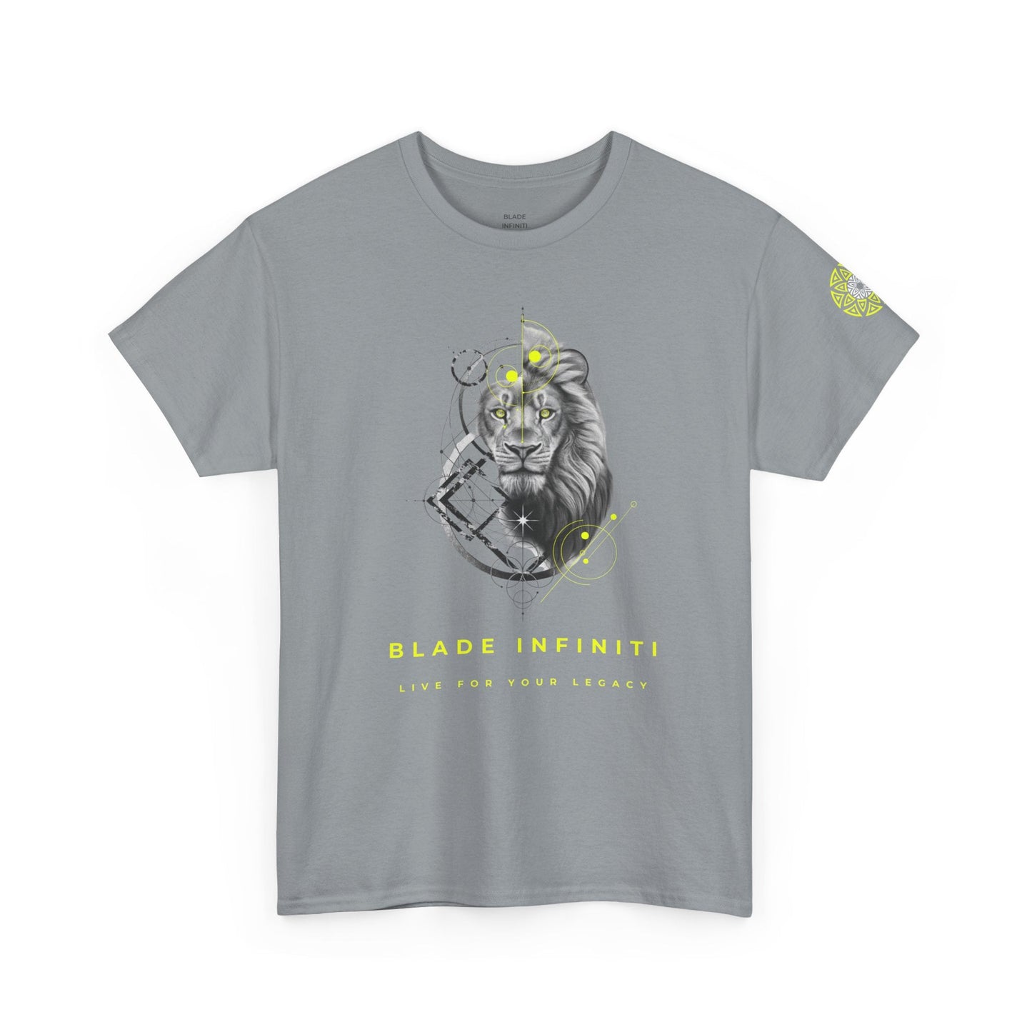 Geometric King Lion Neon Green TX T-Shirt