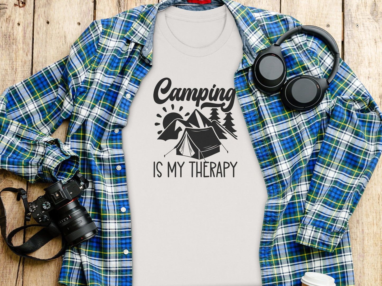 Camping Is My Therapy Nature Lover Outdoor Camping T-Shirt