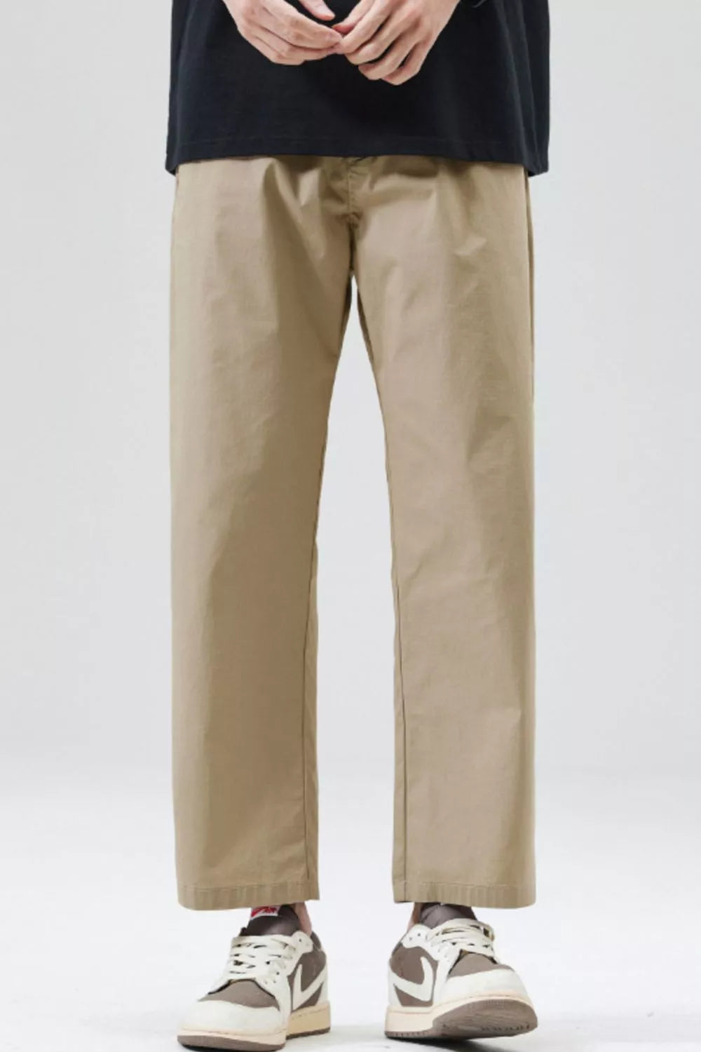 Men's Full Size Casual Loose Fit Cropped Pants Plus Size