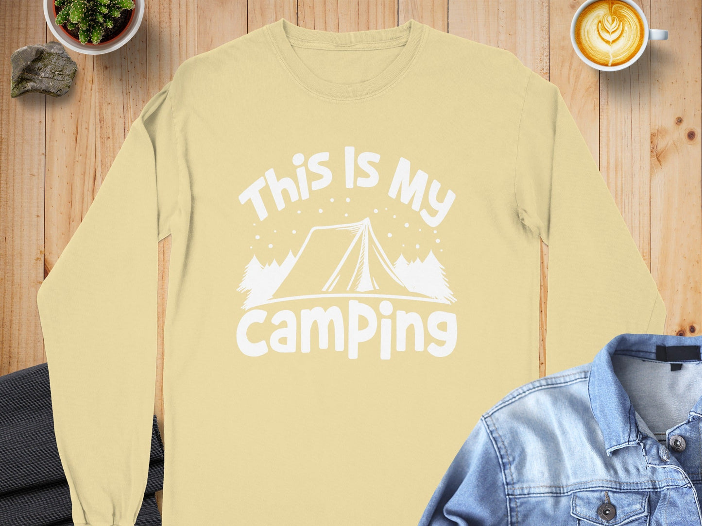 This Is My Camping Tent Vacation Adventure Outside Nature Long Sleeve T-Shirt