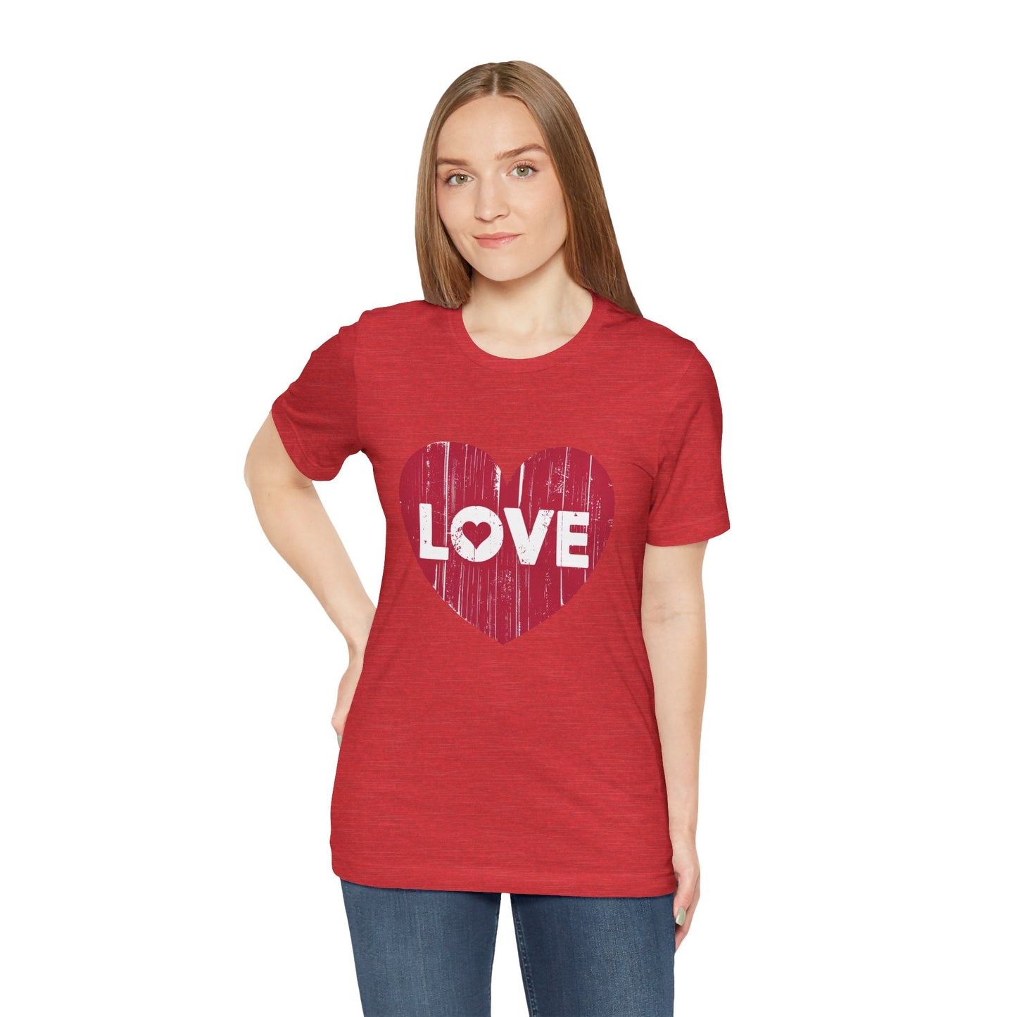 Love T-Shirt - Vintage Distressed Heart Graphic Tee