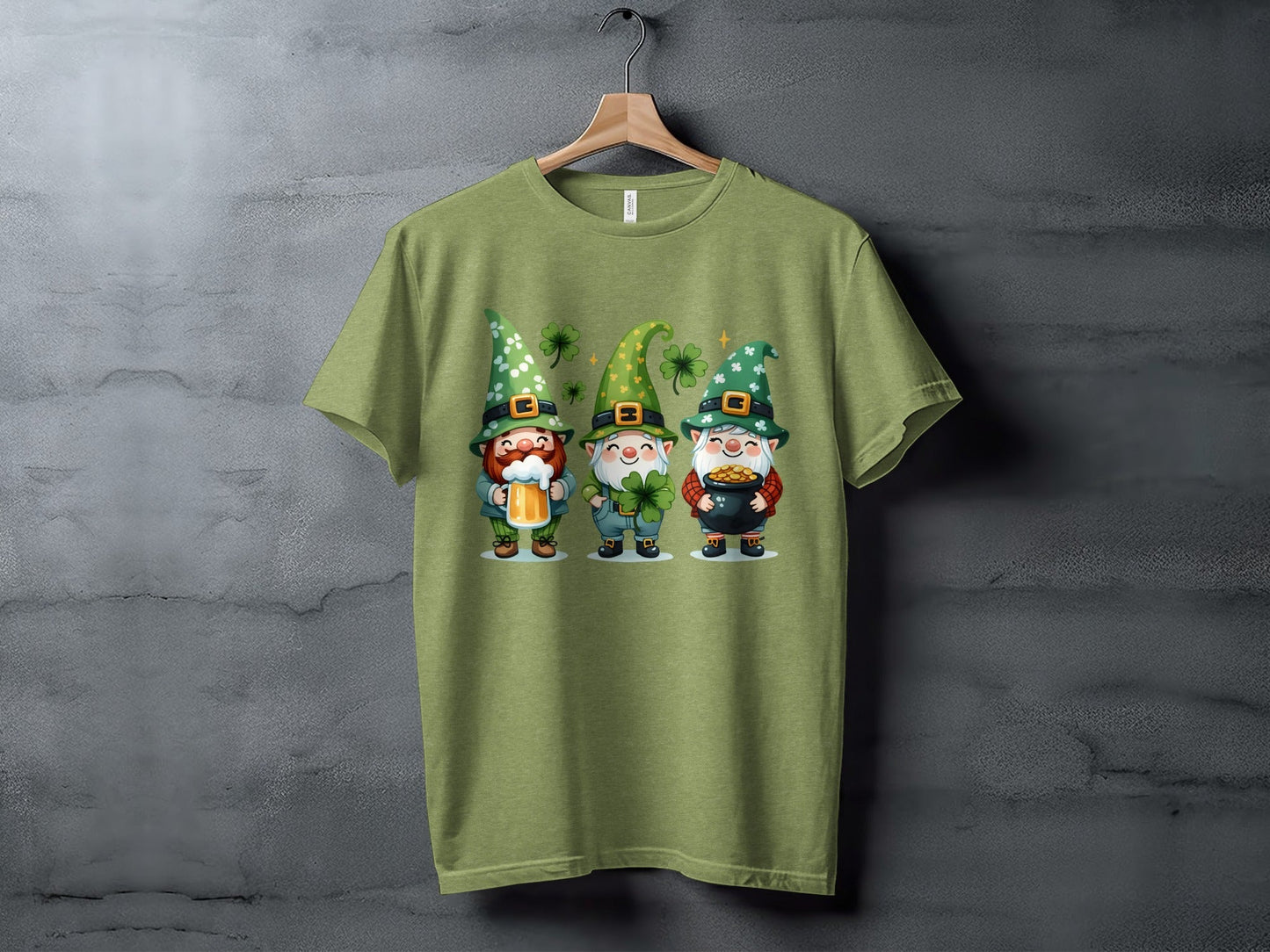 Lucky Gnome T-Shirts, St Patricks Day Shirt, Irish Gnome Shirt, Shamrock Shirt, St Paddys Day Apparel, Cute Gnomes T-Shirt