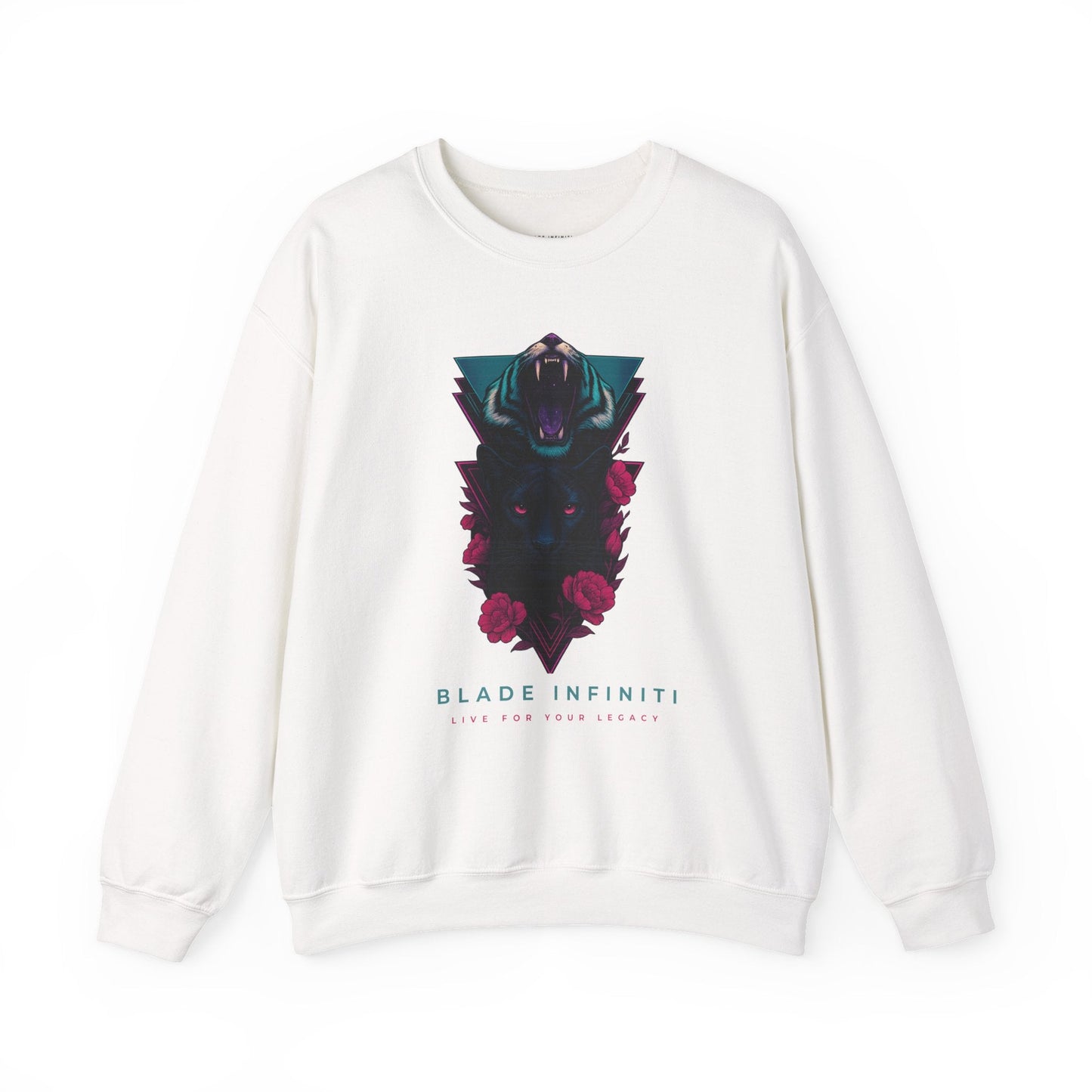 Midnight Galactic Jungle Tiger Legacy Unisex Crewneck Sweater