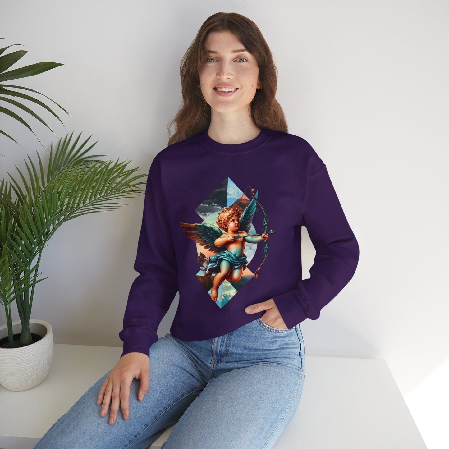 Cupid's Bow Blue + Arrow - Love, Infiniti Unisex Crewneck Sweater
