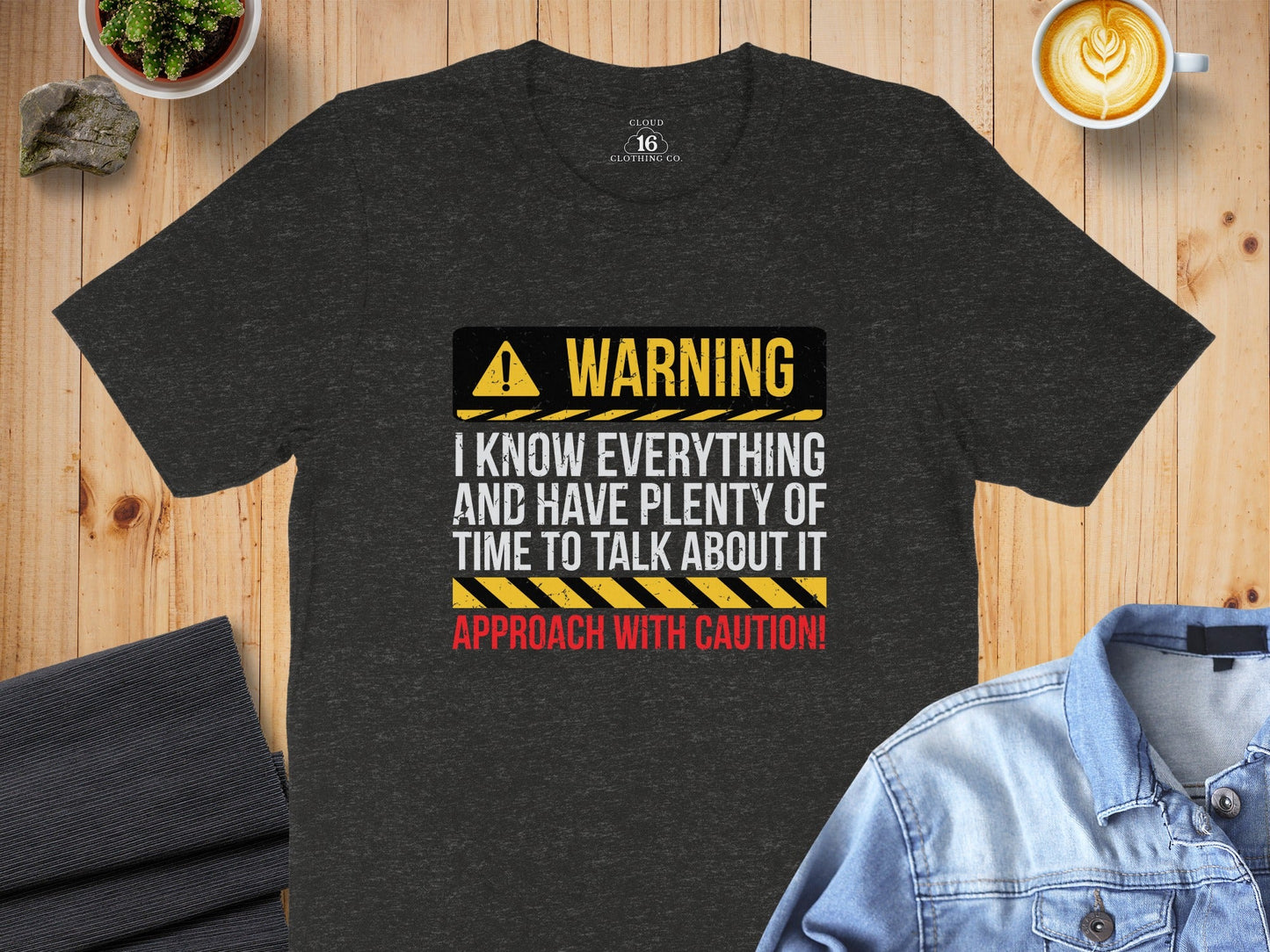 Warning I Know Everything Funny Statement Graphic T-Shirt