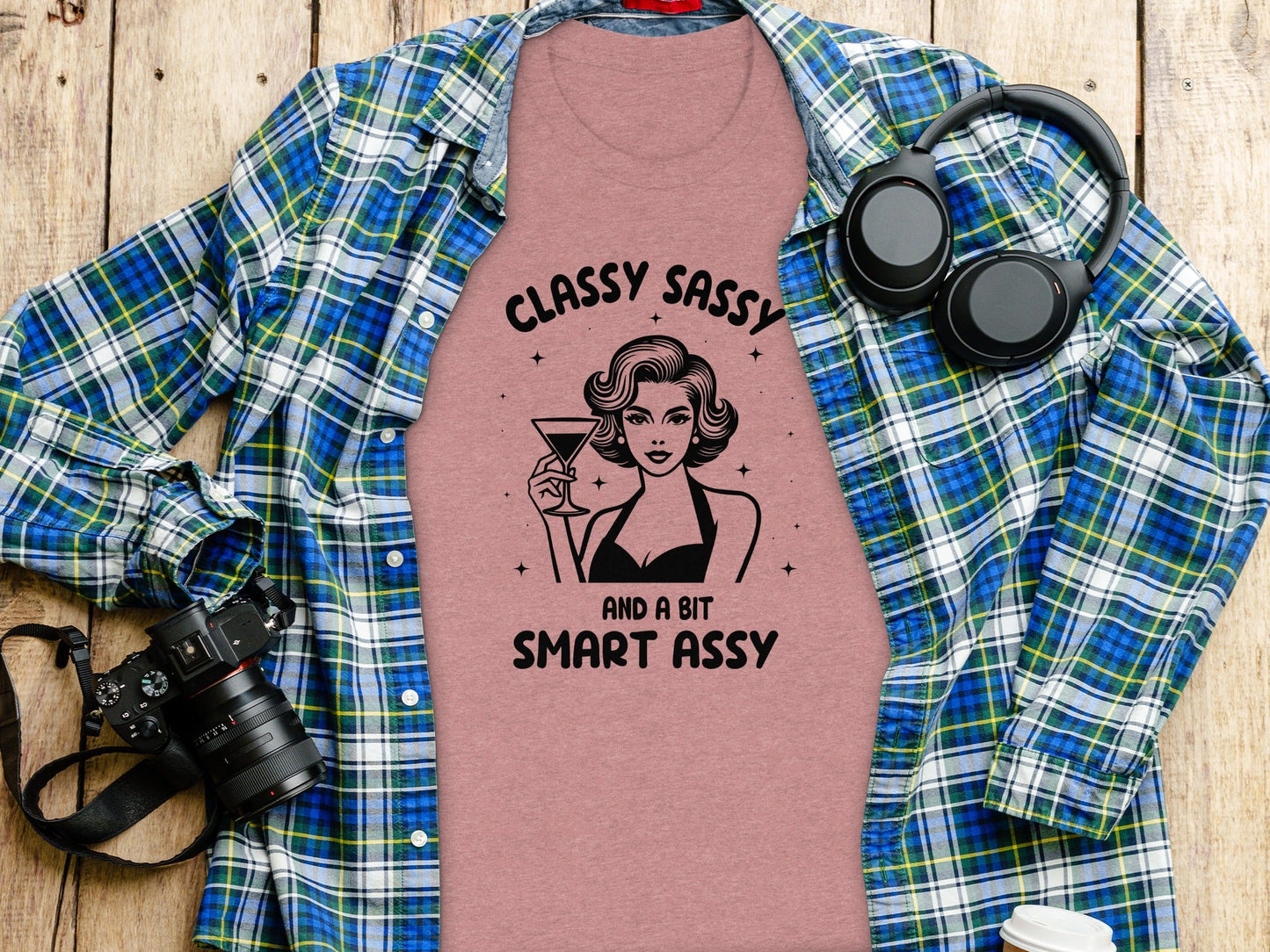 Classy Sassy And A Bit Smart Assy Cocktail Art T-Shirt