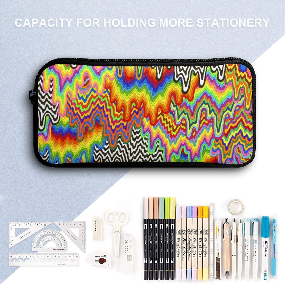 Psychedelic Backpack, Lunchbox, and Wallet Three piece set combination Travel Bag Package Set