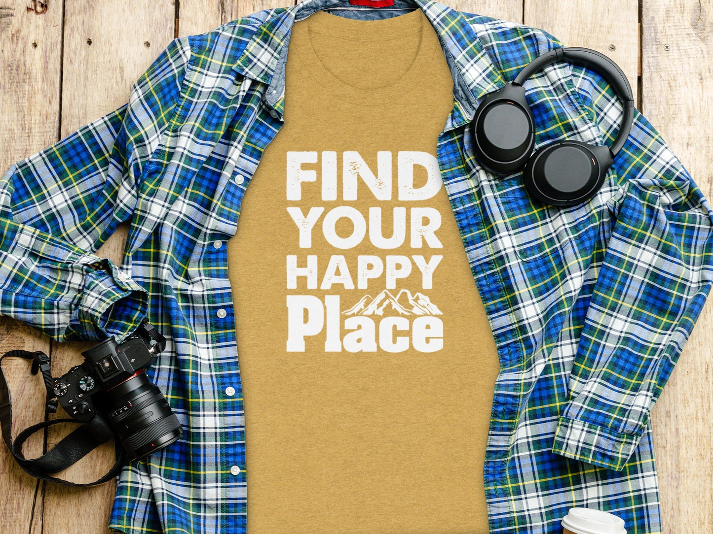 Find Your Happy Place with Mountain T-Shirt