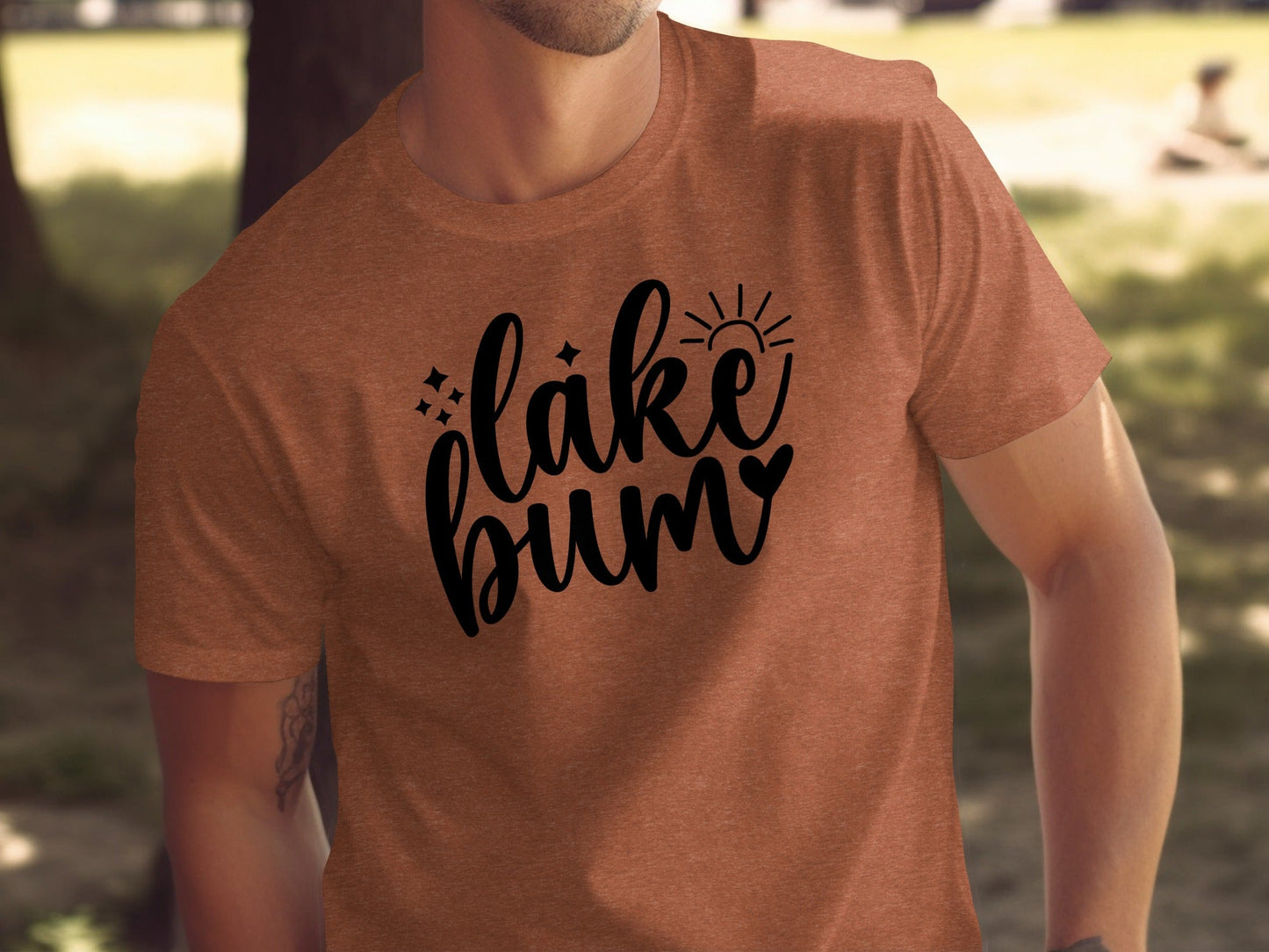 Lake Bum Sunshine Graphic Design Simple T-Shirt