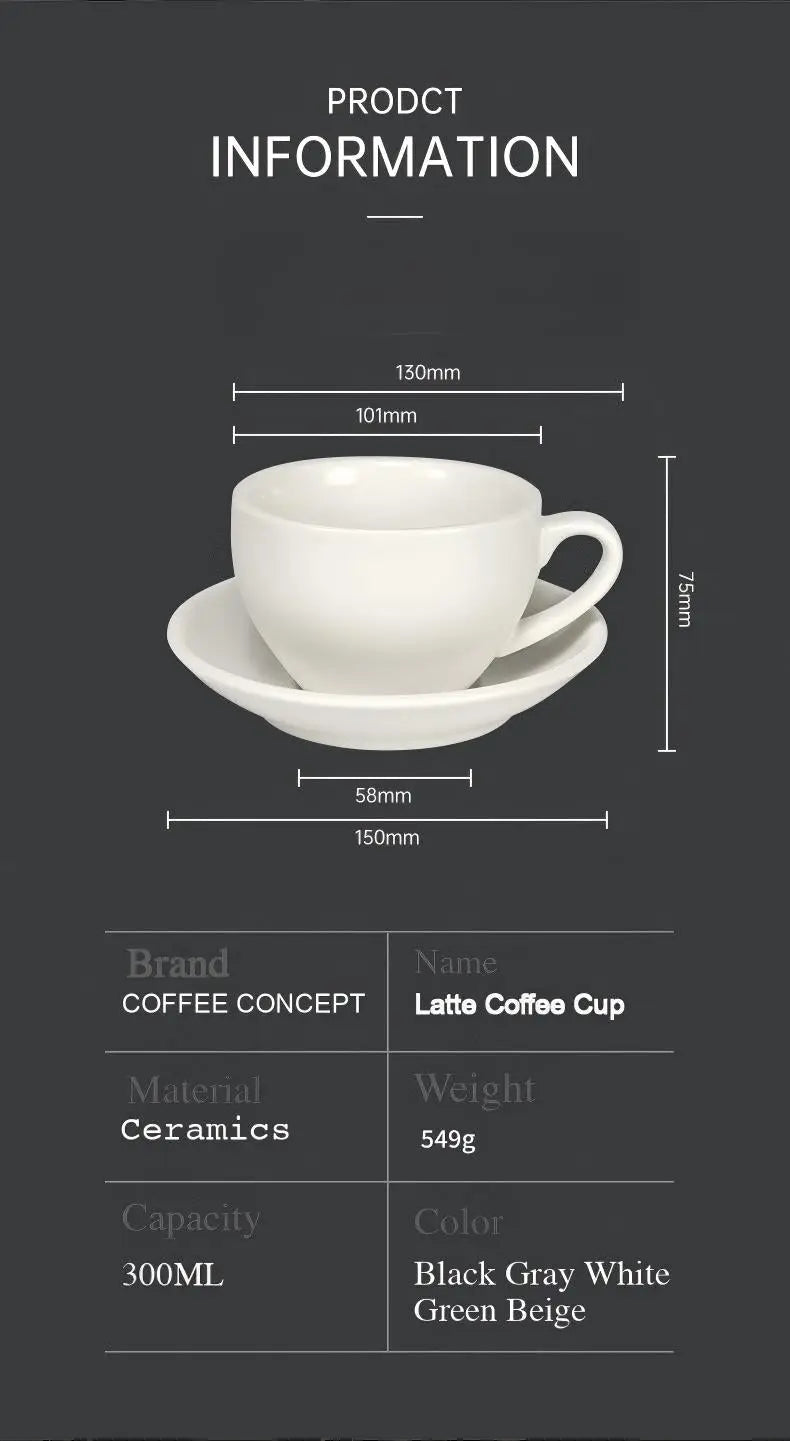 Best Latte Art Cup for Home Baristas - Sawada Style Wide-Mouth Ceramic 300ml Under $11