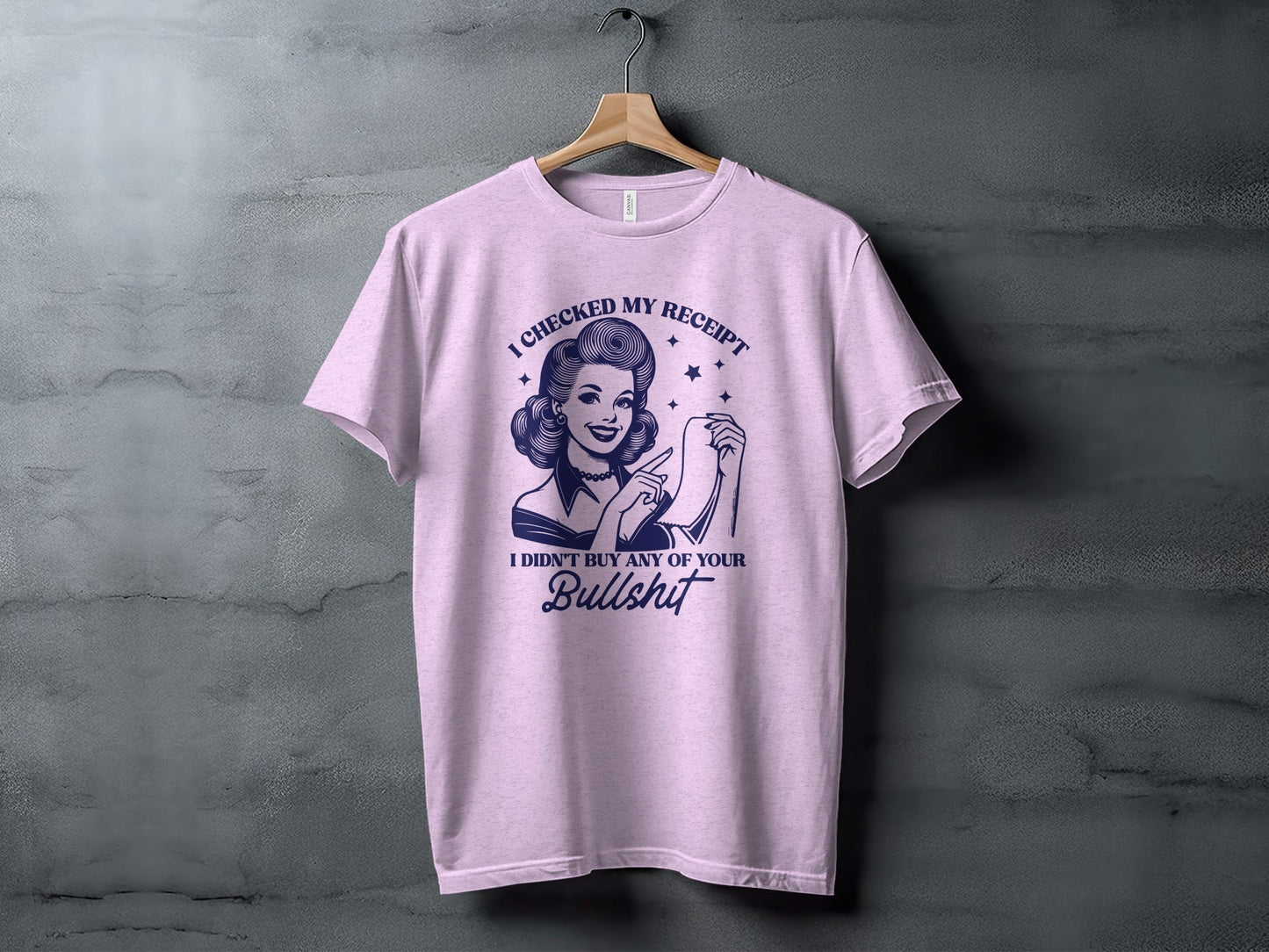 I Checked My Receipt Retro Woman With Attitude T-Shirt