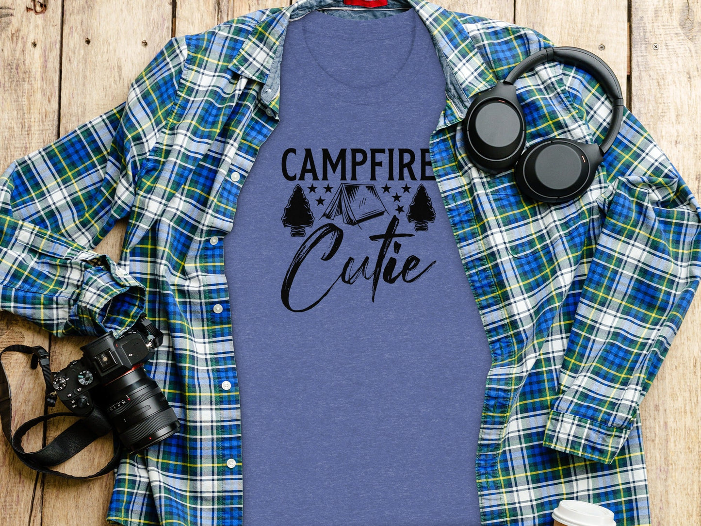 Campfire Cutie Tent Arrowheads Stars T-Shirt