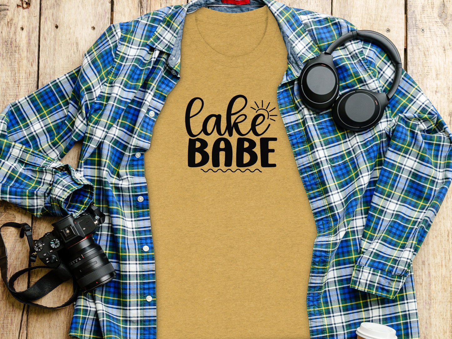 Lake Babe with Sun Design Fun Summer Vacation T-Shirt