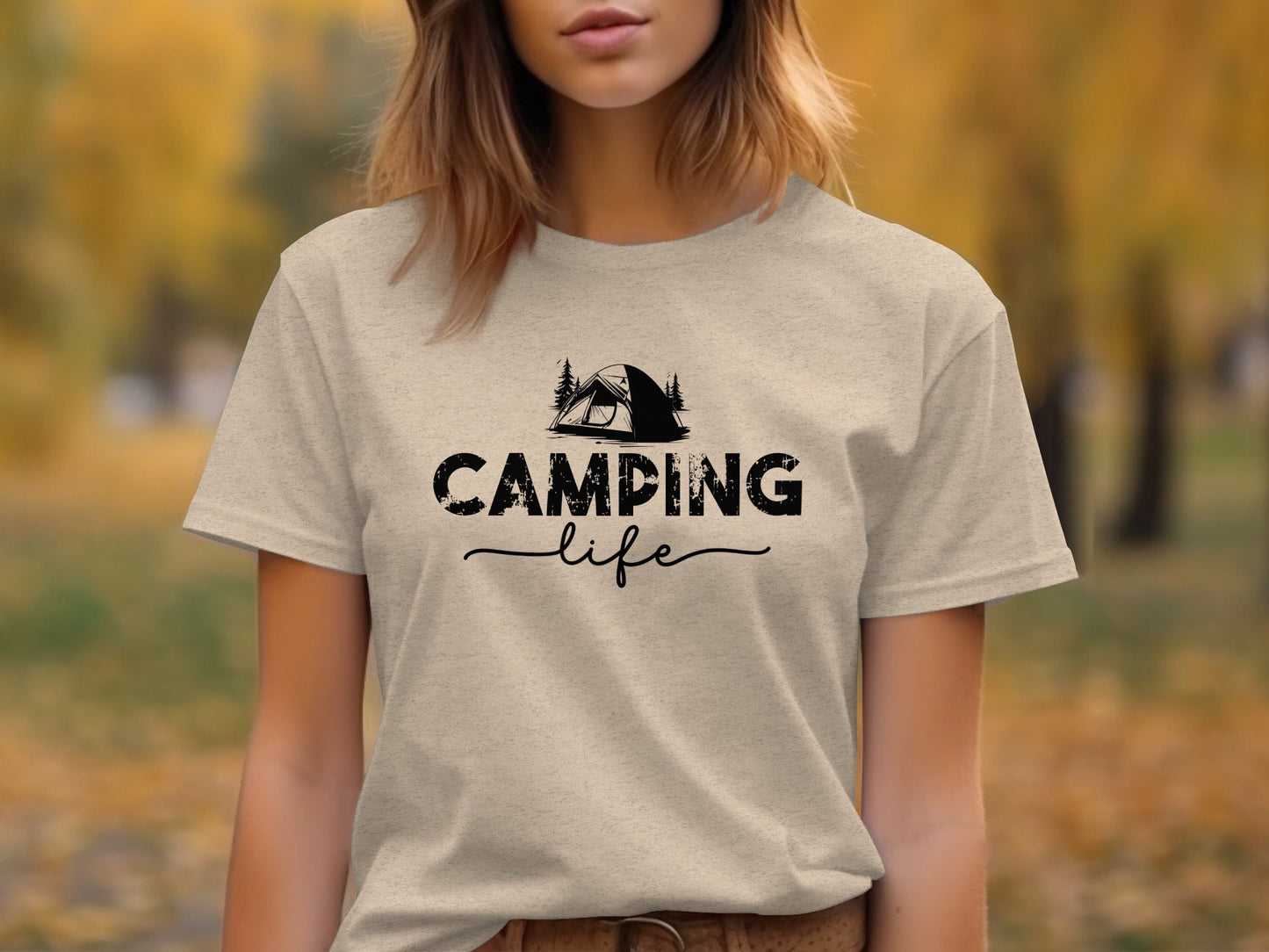 Camping Life Design Outdoors Nature Adventure Tent T-Shirt