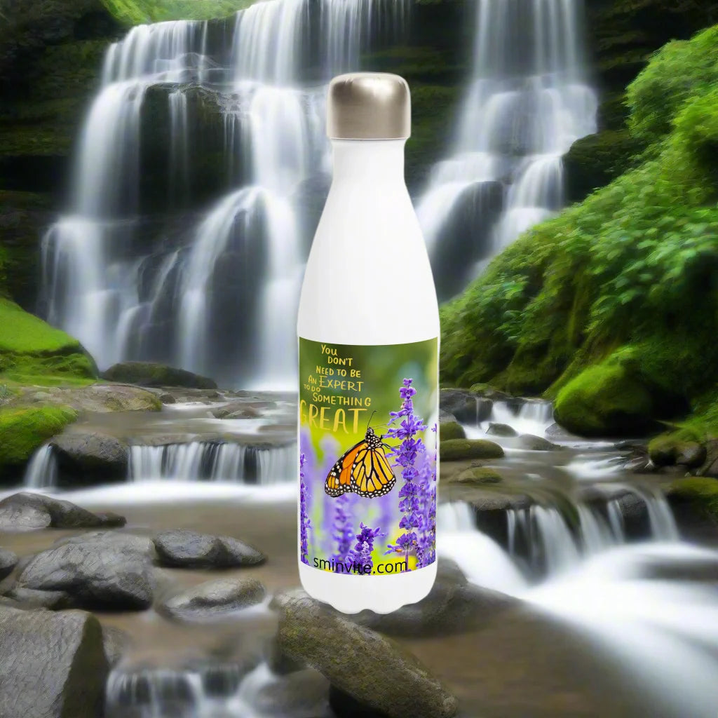 White 17oz Stainless Steel Water Bottle