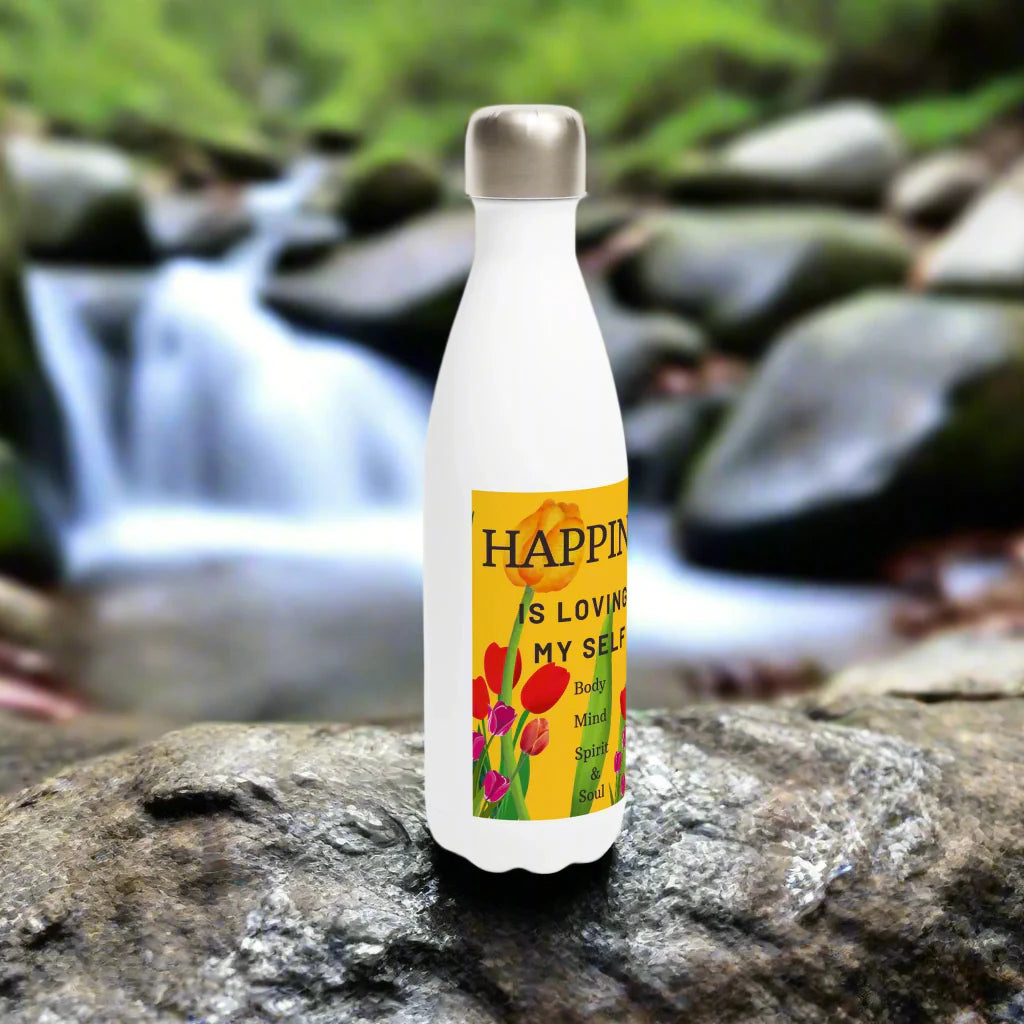 White 17oz Stainless Steel Water Bottle
