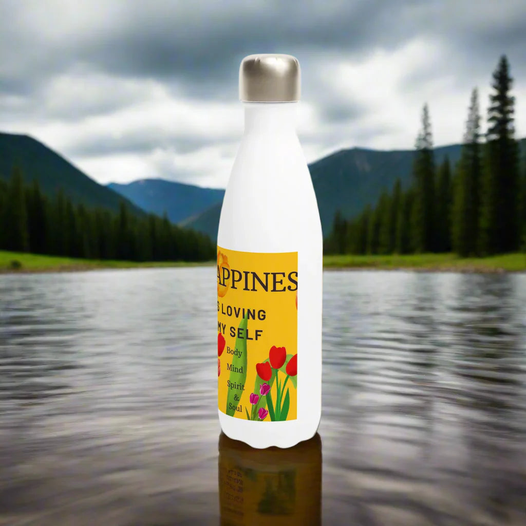 White 17oz Stainless Steel Water Bottle