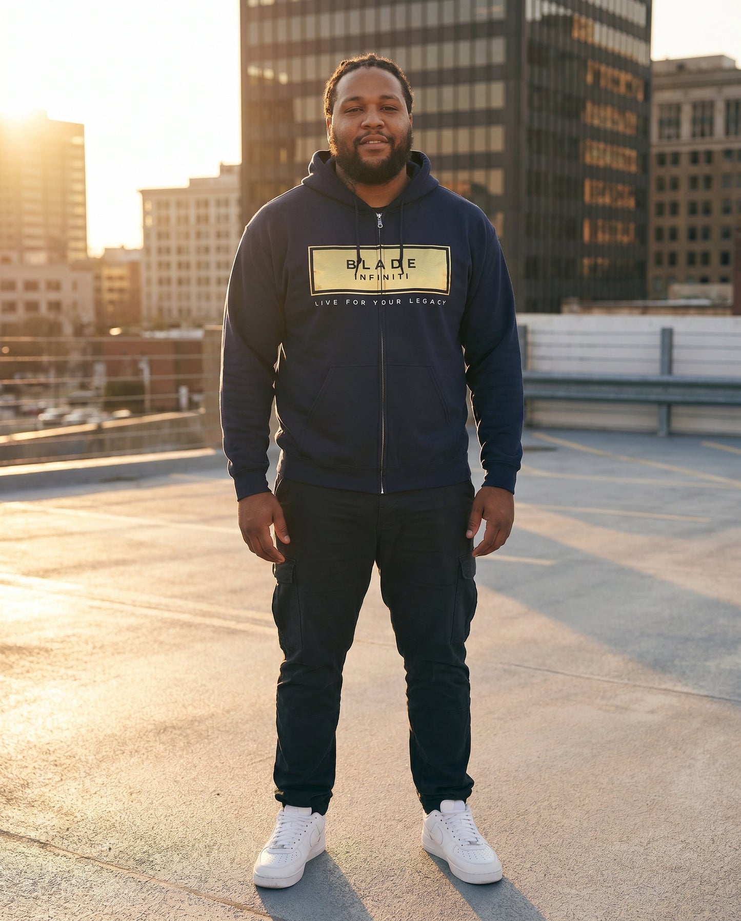 Legacy Essential Gold Zip Hoodie