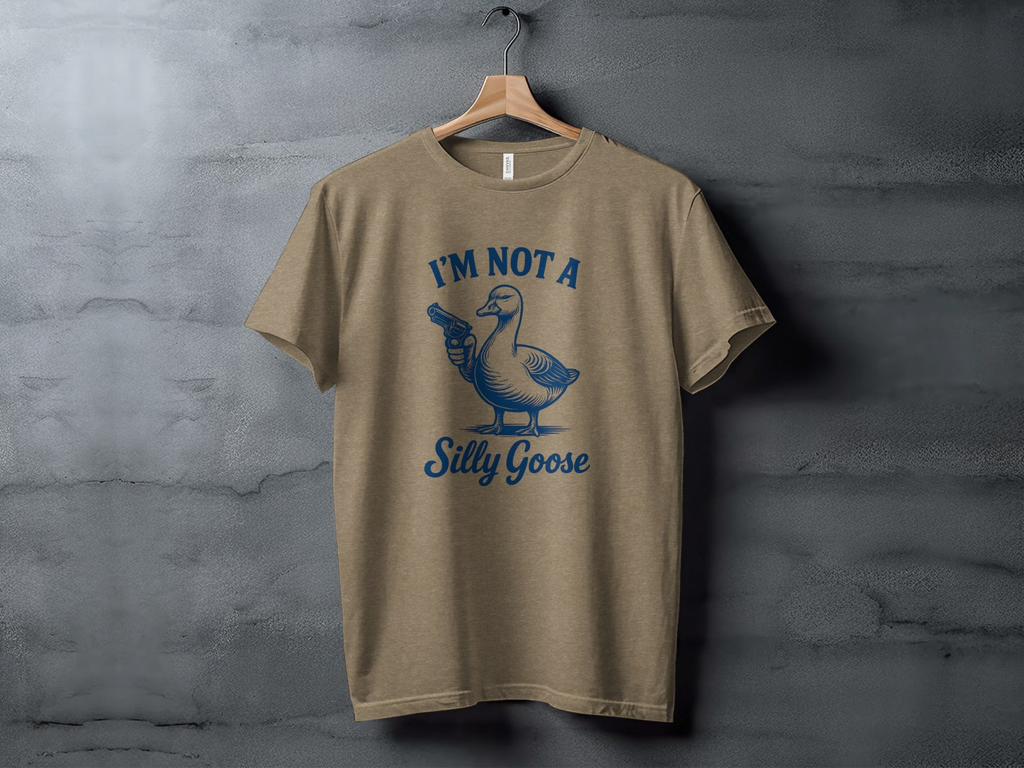 I Am Not A Silly Goose With Gun Funny Goose Design T-Shirt