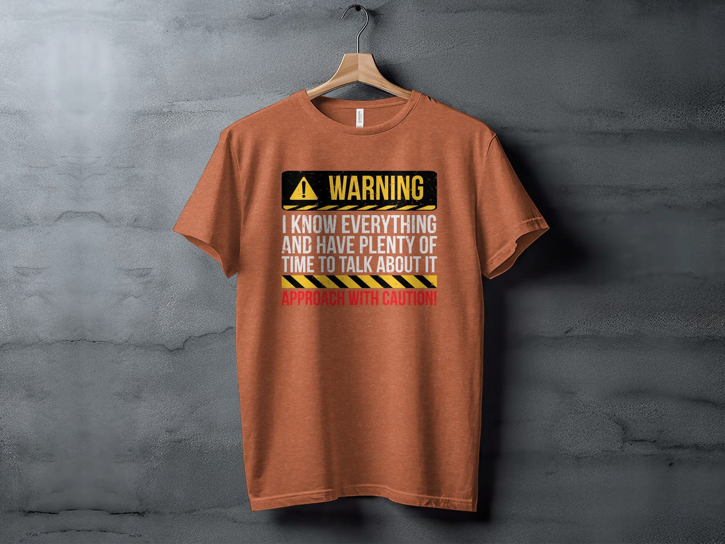Warning I Know Everything Funny Statement Graphic T-Shirt
