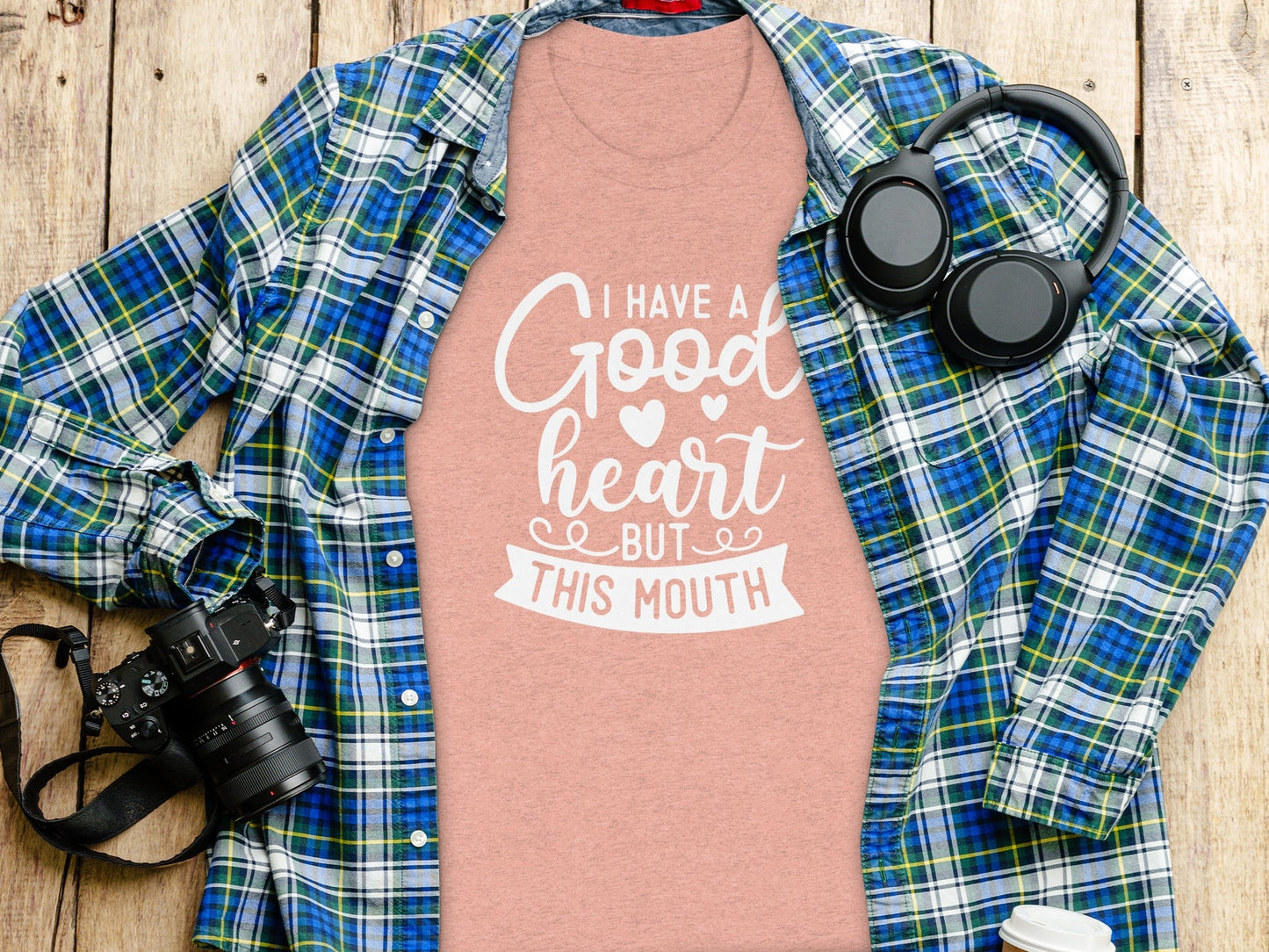 I Have A Good Heart But This Mouth Women Funny T-Shirt