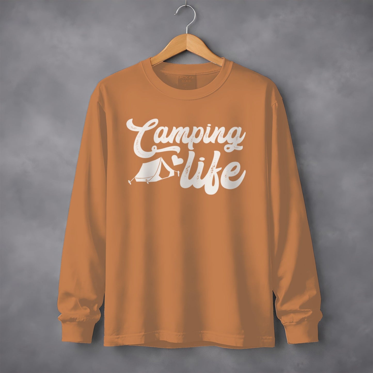 Camping Life with Tent and Heart Great Outdoors Long Sleeve T-Shirt