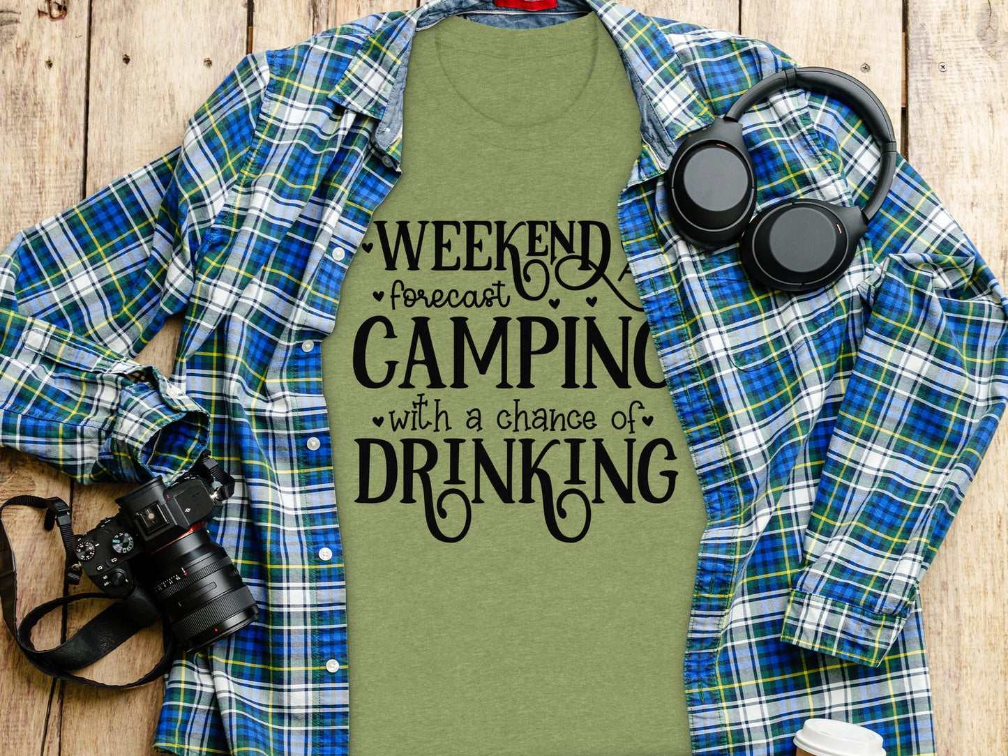 Weekend Forecast Camping With A Chance Of Drinking T-Shirt