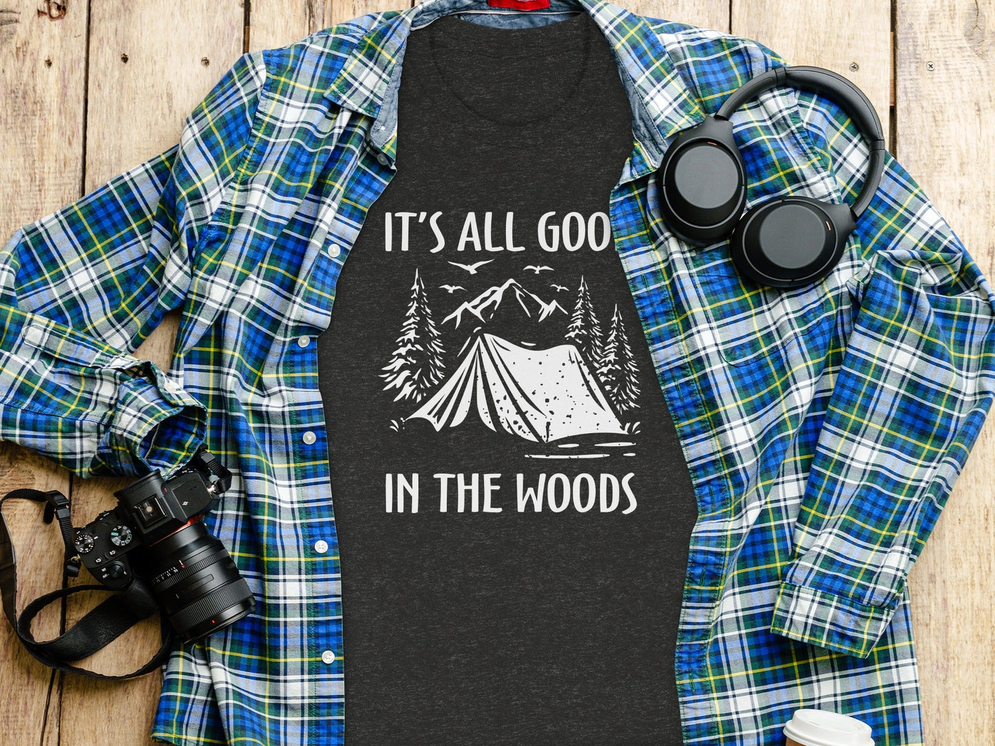 Its All Good In The Woods Camping Graphic Art T-Shirt