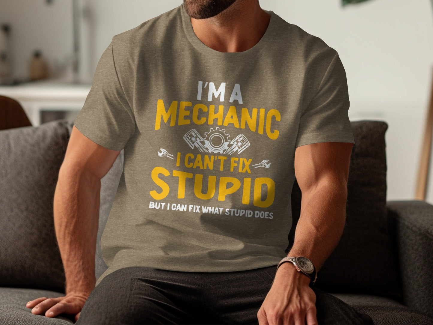 I Am A Mechanic I Cant Fix Stupid But I Can Funny T-Shirt