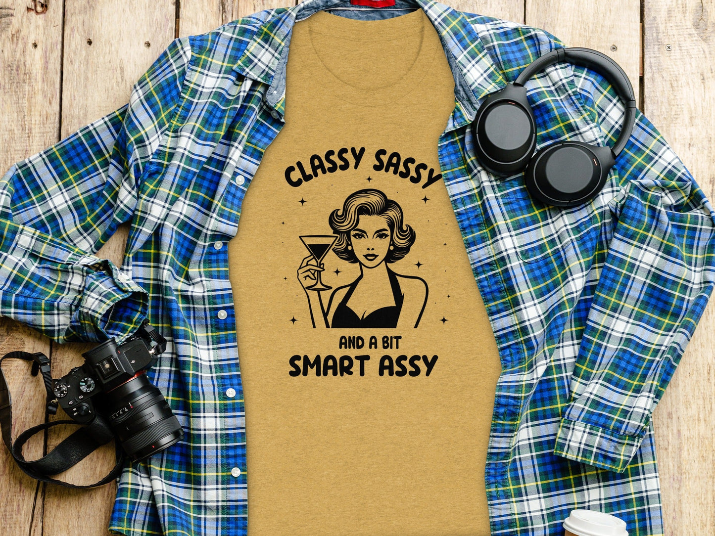 Classy Sassy And A Bit Smart Assy Cocktail Art T-Shirt