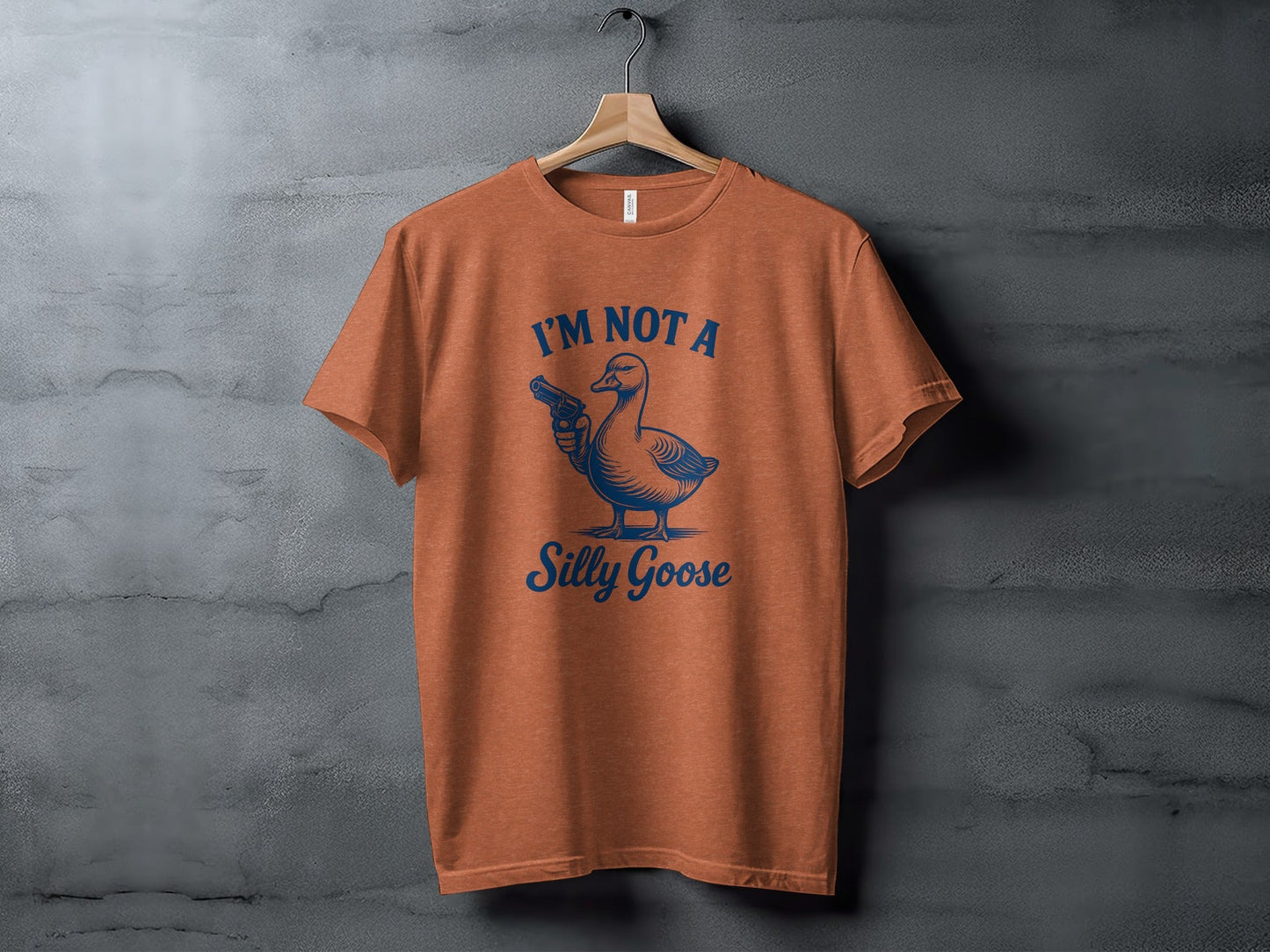 I Am Not A Silly Goose With Gun Funny Goose Design T-Shirt