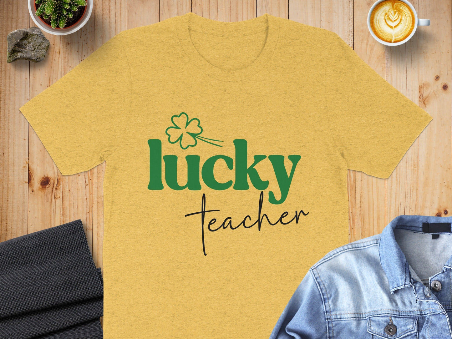 Lucky Teacher Saint Patricks Day Design Graphic T-Shirt