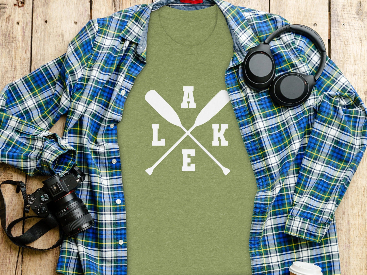 A Lake With Paddle Outdoors Adventure Summer Vacation T-Shirt