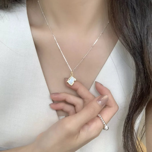 925 Sterling Silver Geometric Necklace