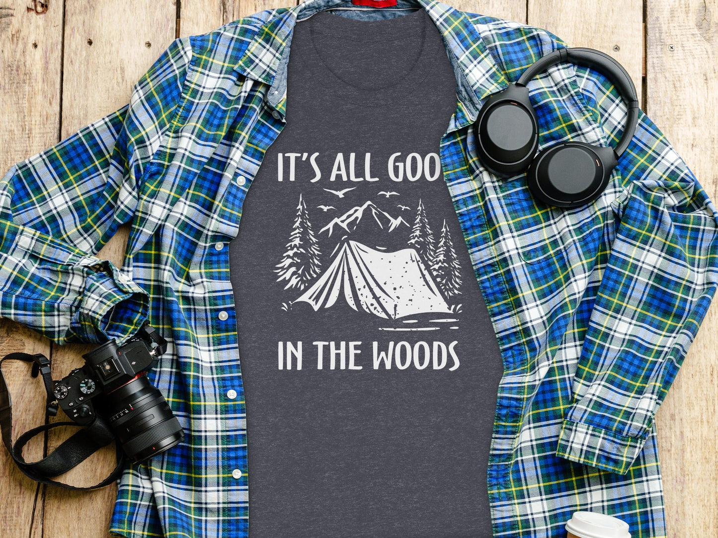 Its All Good In The Woods Camping Graphic Art T-Shirt