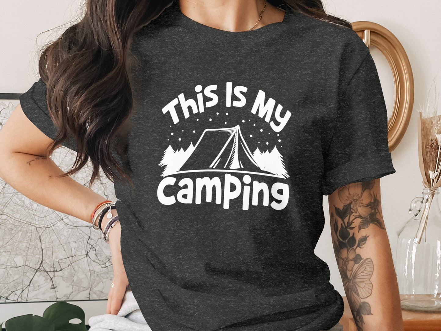 This Is My Camping Tent Outdoor Adventure Graphic T-Shirt