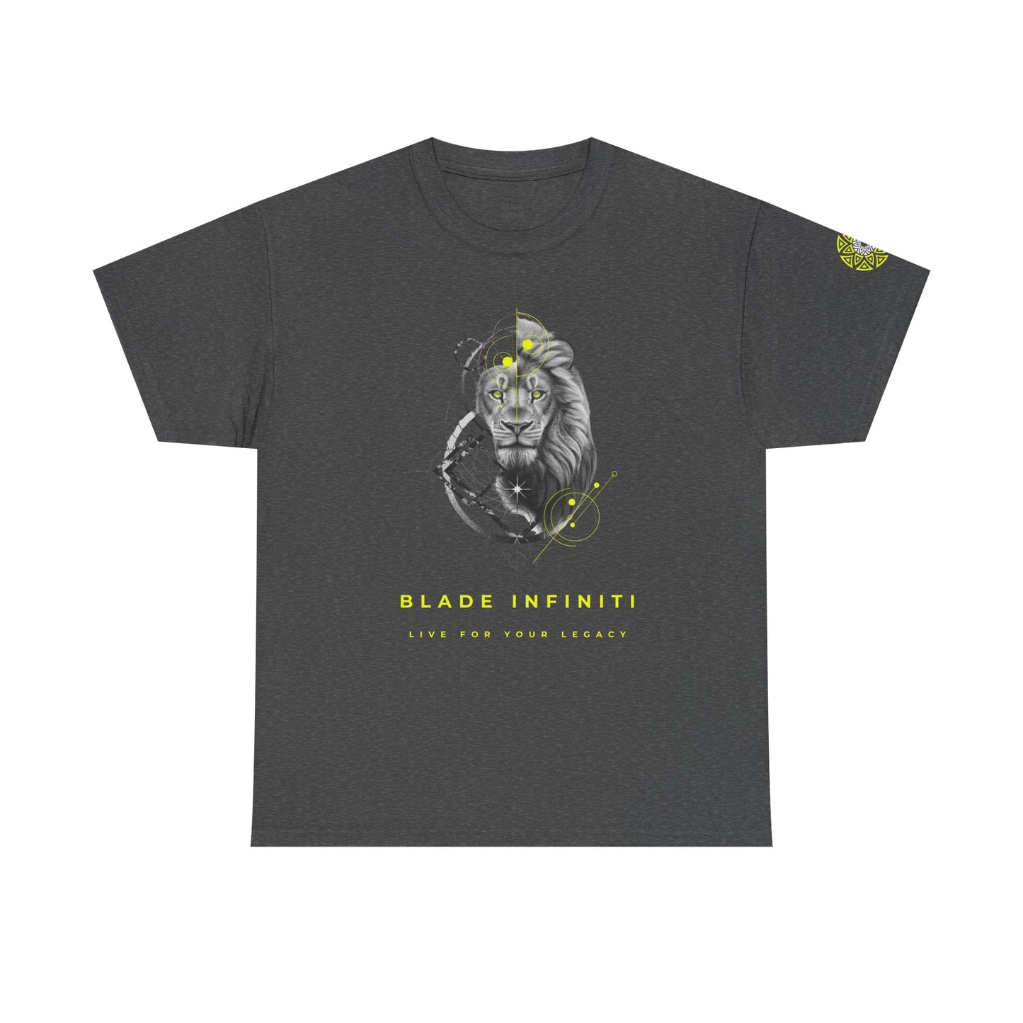 Geometric King Lion Neon Green TX T-Shirt