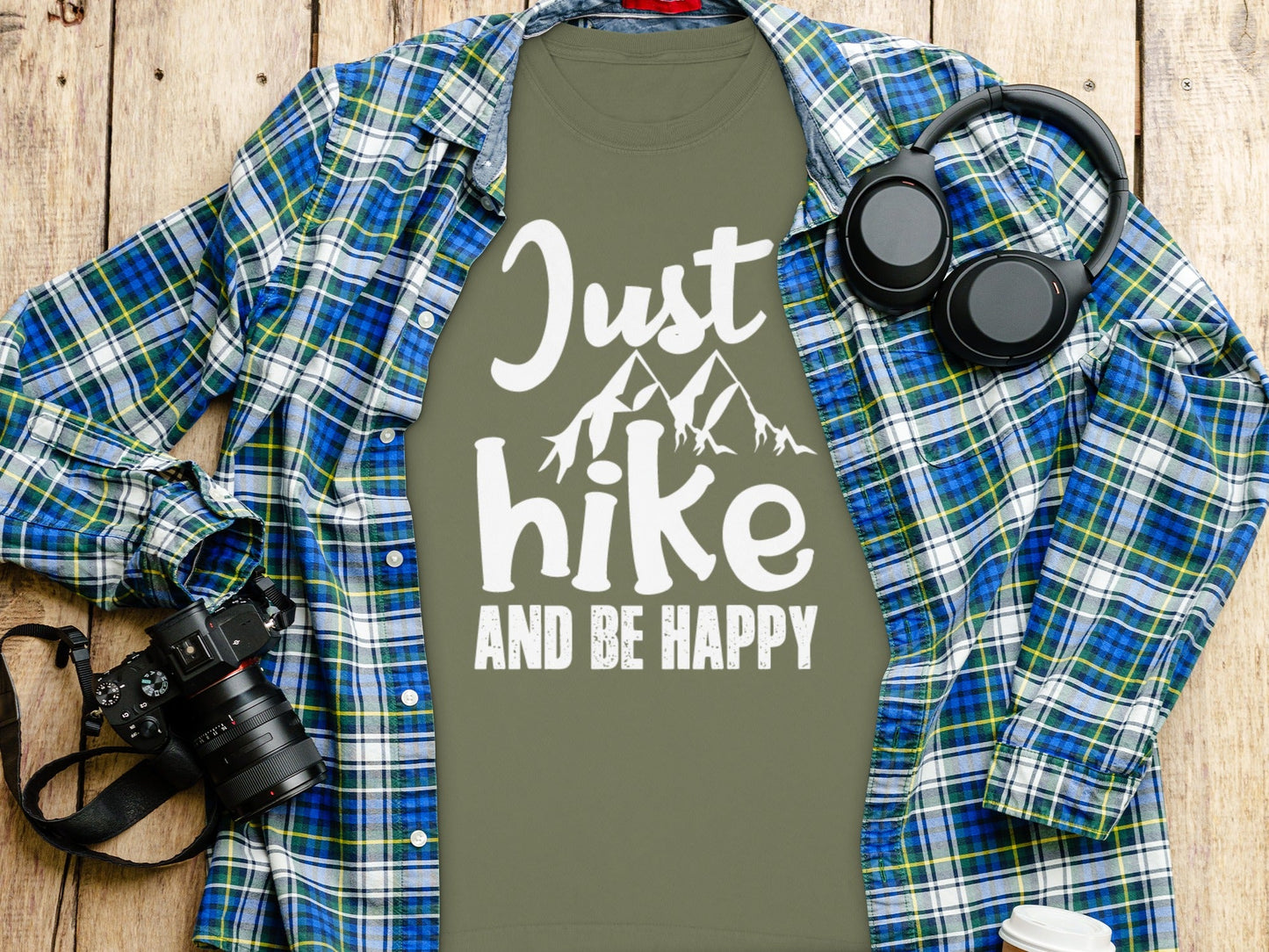 Just Hike And Be Happy Outdoors Adventure Time Long Sleeve T-Shirt