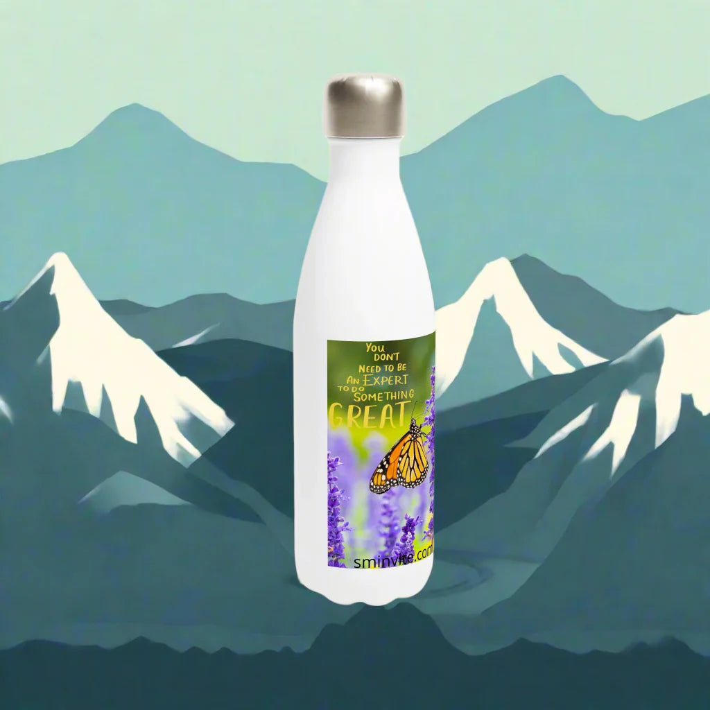 White 17oz Stainless Steel Water Bottle